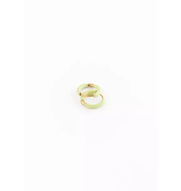 Janie and Jack Jewelry|Kids Accessories-Enamel Hoop Earrings green
