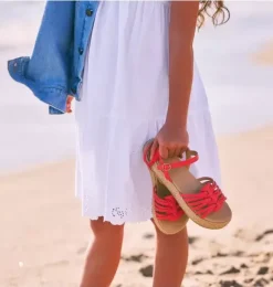Janie and Jack Shoes-Espadrille Sandal vibrant poppy