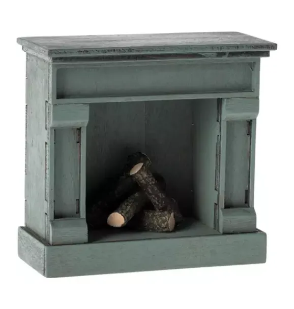 Janie and Jack Dolls-Fireplace, Mouse - blue