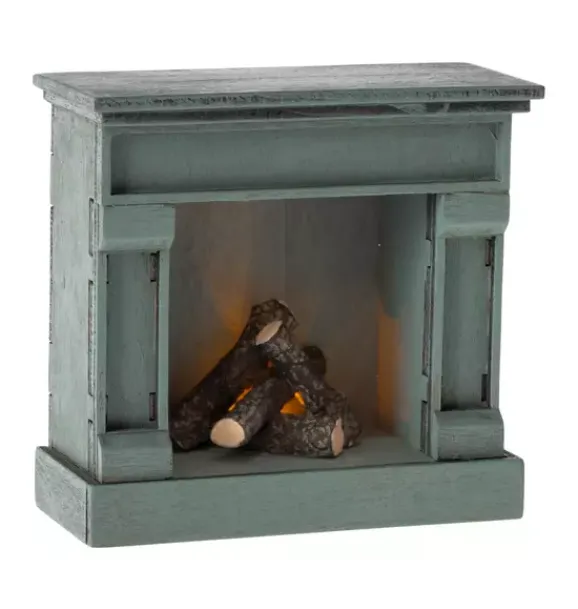 Janie and Jack Dolls-Fireplace, Mouse - blue