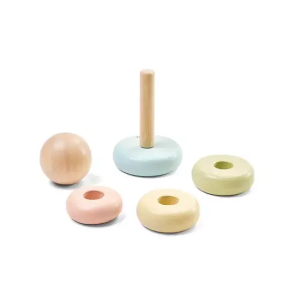 Janie and Jack Development Toys-First Stacking Ring - Pastel multi
