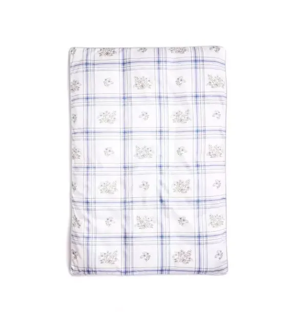 Janie and Jack Blankets And Quilts-Fleur + Stripe Toddler Duvet Set - ivory