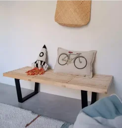 Janie and Jack Decorative Pillows And Throws-Floor Cushion Bike natural