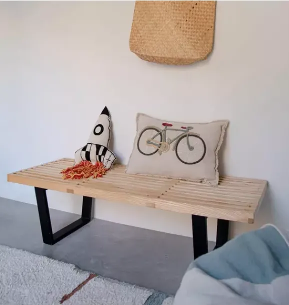 Janie and Jack Decorative Pillows And Throws-Floor Cushion Bike natural
