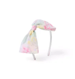Janie and Jack Hair-Floral Bow Headband white floral