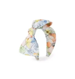Janie and Jack Hair|Swim Outfits-Floral Bow Headband white floral