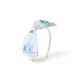 Janie and Jack Hair-Floral Bow Headband white floral