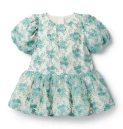 Janie and Jack Dresses-Floral Fête Dress light teal floral