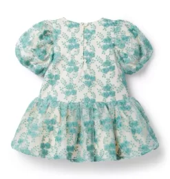 Janie and Jack Dresses-Floral F&ecirc;te Dress light teal floral