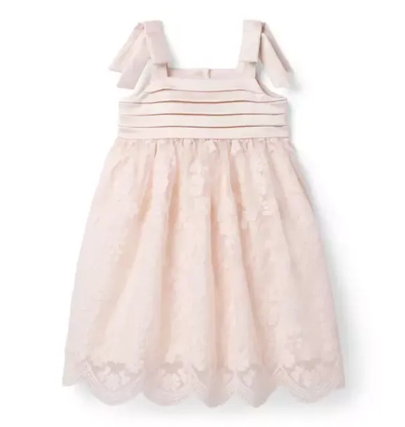 Janie and Jack Dresses-Floral Lace Celebration Dress light pink
