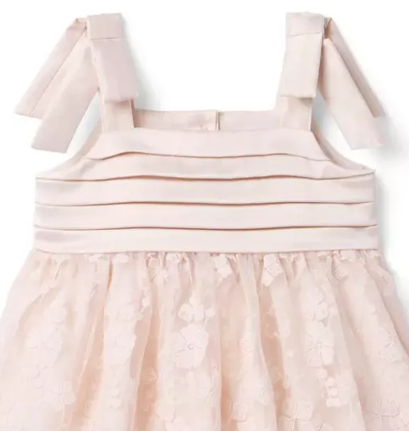 Janie and Jack Dresses-Floral Lace Celebration Dress light pink