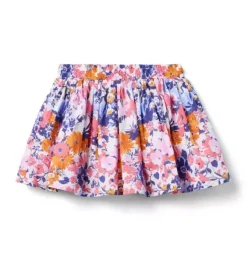 Janie and Jack Matching Sets|Skirts & Shorts-Floral Pleated Skort white floral