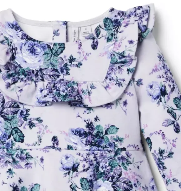 Janie and Jack Dresses-Floral Ponte Dress lilac floral