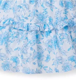 Janie and Jack Dresses-Floral Ruffle Dress kingfisher blue floral