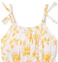 Janie and Jack Rompers & Jumpsuits-Floral Ruffle Romper harvest yellow floral