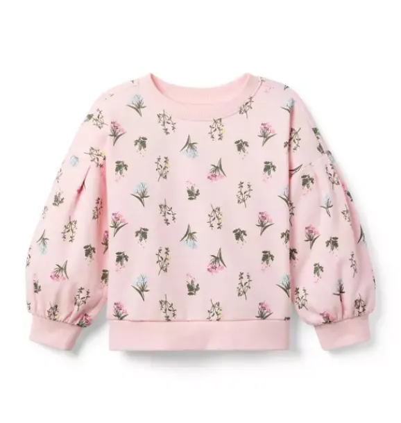 Janie and Jack Sweaters & Sweatshirts-Floral Sweatshirt pale pink floral