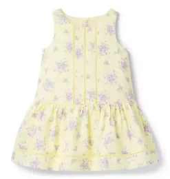 Janie and Jack Dresses-Floral Textured Dress buttermilk floral