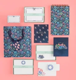Janie and Jack Desk Accessories|Stationery-Flower Patch Flat Notes multi