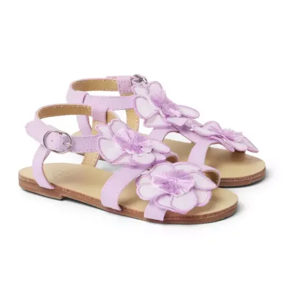 Janie and Jack Shoes-Flower Sandal blooming orchid