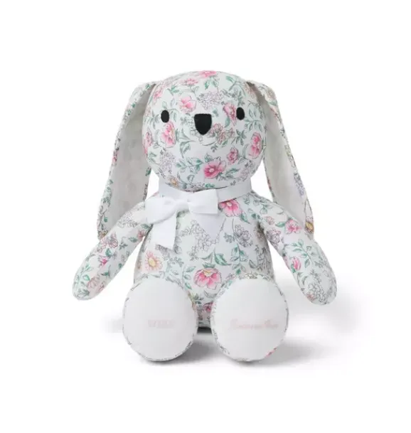 Janie and Jack Shoes & Accessories|Shoes & Accessories-Flowers The Bunny Plush white floral