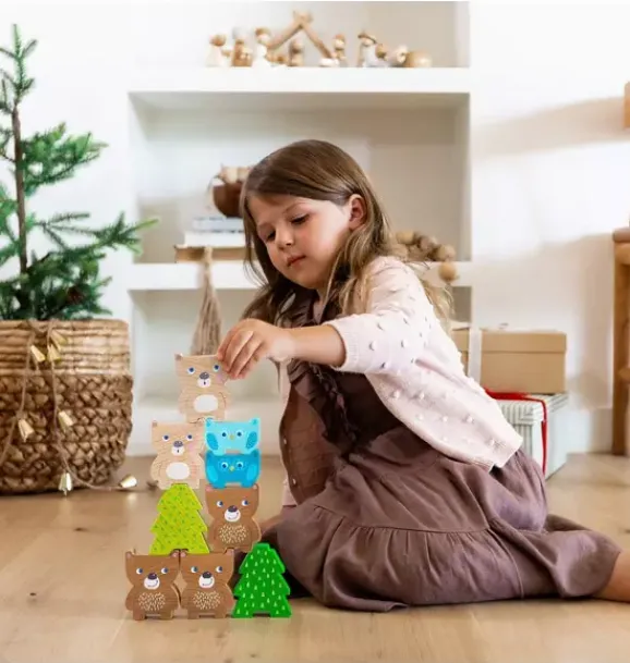 Janie and Jack Development Toys-Forest Friends Stacking Toy multi-color