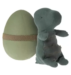Janie and Jack Stuffed Animals-Gantosaurus in egg, Small - dark petrol