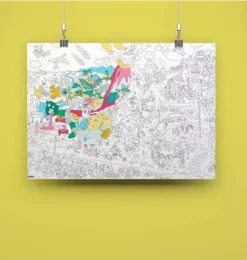 Janie and Jack Art Supplies|Playroom-Giant Coloring Poster Dino yellow