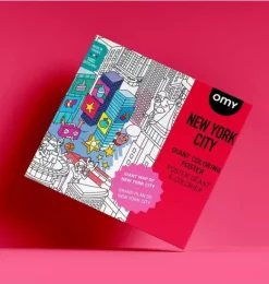 Janie and Jack Art Supplies|Playroom-Giant Coloring Poster NY red