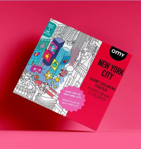 Janie and Jack Art Supplies|Playroom-Giant Coloring Poster NY red