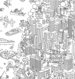 Janie and Jack Art Supplies|Playroom-Giant Coloring Poster NY red