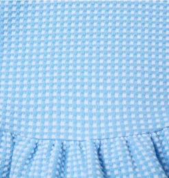 Janie and Jack Dresses-Gingham Jacquard Dress blue stream gingham