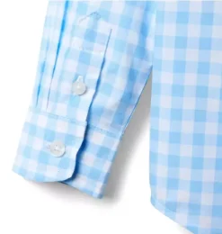 Janie and Jack Suiting|Shirts-Gingham Poplin Shirt breezy blue gingham