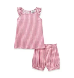 Janie and Jack Kids Pajamas|Petite Plume-Girls Amelie Short Set in love lines