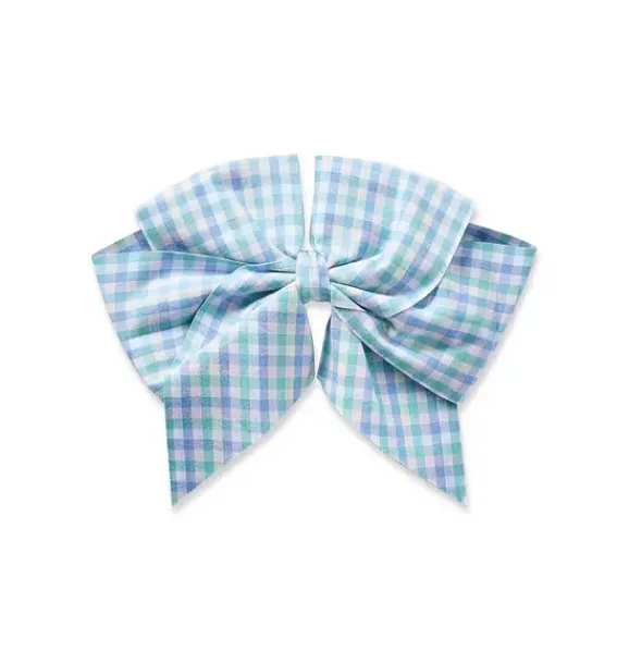 Janie and Jack Kids Accessories|Petite Plume-Girl's Hair Bows in spring gingham