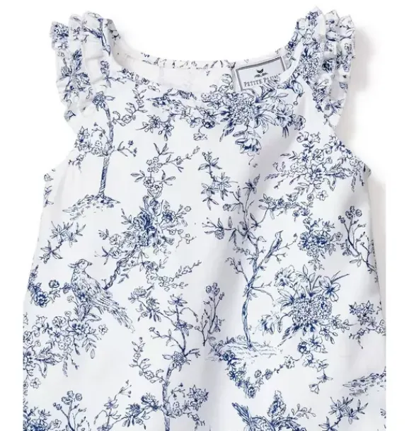 Janie and Jack Kids Pajamas|Petite Plume-Girl's Twill Amelie Nightgown in blue timeless toile