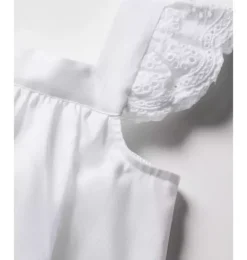 Janie and Jack Kids Pajamas|Petite Plume-Girl's Twill Clara Short Set in white