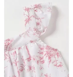 Janie and Jack Kids Pajamas|Petite Plume-Girl's Twill Clara Short Set in pink timeless toile