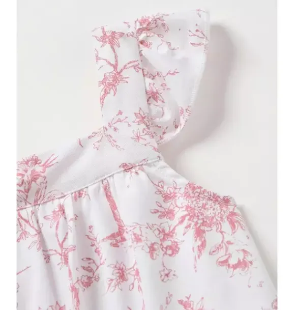 Janie and Jack Kids Pajamas|Petite Plume-Girl's Twill Clara Short Set in pink timeless toile