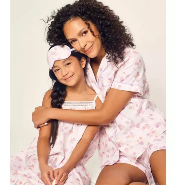 Janie and Jack Petite Plume|Kids Pajamas-Girl's Twill Lily Nightgown in seashell splendor