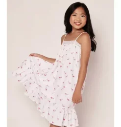 Janie and Jack Kids Pajamas|Petite Plume-Girl's Twill Lily Nightgown in flamingos