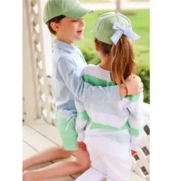 Janie and Jack Kids Accessories-Golf Clubs Bow Baseball Hat green