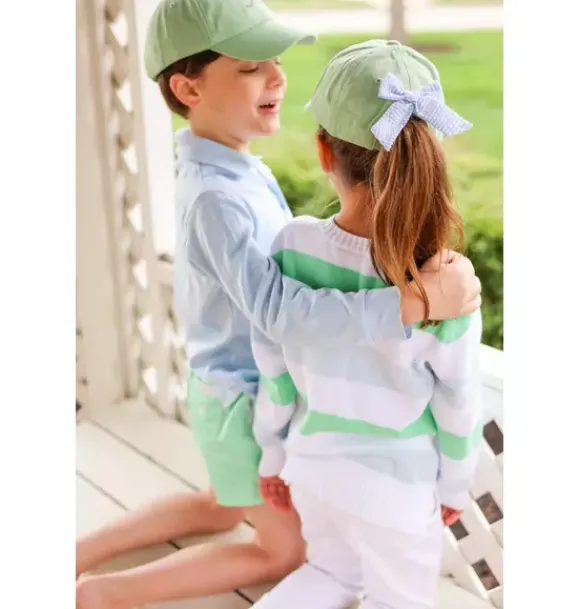 Janie and Jack Kids Accessories-Golf Clubs Bow Baseball Hat green