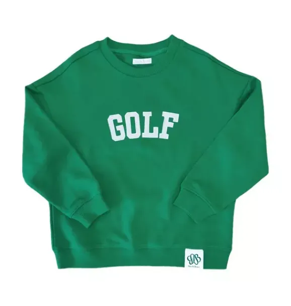 Janie and Jack Kids Clothing-Golf Crewneck Sweatshirt green
