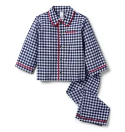 Janie and Jack Pajamas|Pajama Sets-Good Night Classic Pajamas In Gingham merchant marine gingham