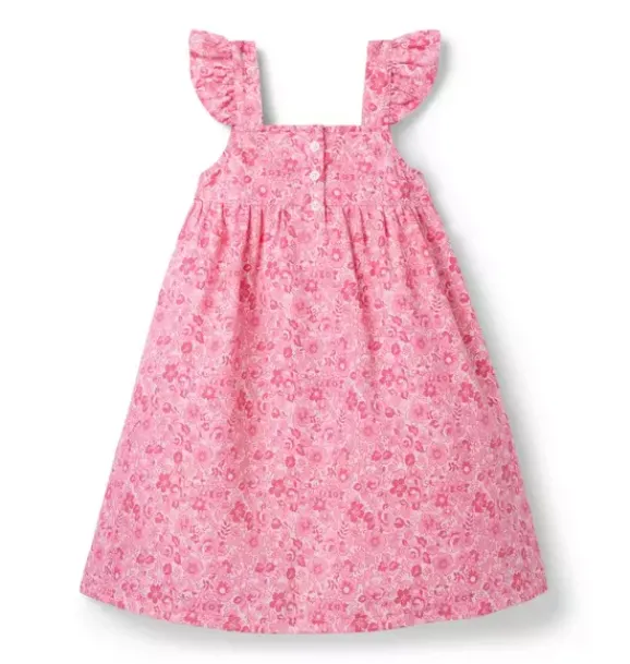 Janie and Jack Pajamas-Good Night Ditsy Floral Nightgown pink confection ditsy floral