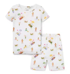 Janie and Jack Pajamas|Pajama Sets-Good Night Short Pajama In Beach Day white beach day