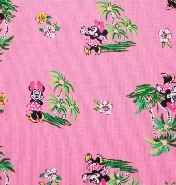 Janie and Jack Pajama Sets|Character Pajamas-Good Night Short Pajama In Disney Minnie Mouse Vacation sunrise pink minnie mouse vacation