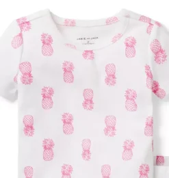 Janie and Jack Pajama Sets|Family Matching Pajamas-Good Night Short Pajama In Pineapple white pineapple