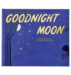 Janie and Jack Books-GOODNIGHT MOON LEATHER EDITION blue