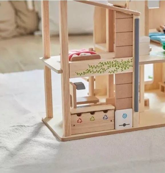 Janie and Jack Development Toys|Dolls-Green Dollhouse With Furniture multi
